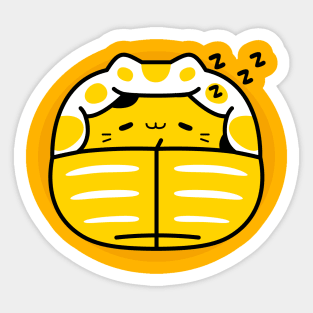 yellow cat hello winter Sticker